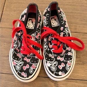 Vans Kids Black and Red Hello Kitty Sneakers